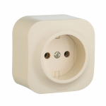 Розетка 1гн без З/К о/у крем 16А IP20 Quteo Legrand (1/20)