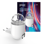 Ночник светодиод 3Вт 220-240V белый с фиксированной проекцией "диско" MOOD Gauss 1/50