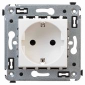 Розетка 1гн с З/К шторки с/у белое облако механизм 16А Avanti ДКС (1/1/10)