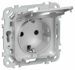 FLITE Роз. с з/к/ш кр б/к 16А IP44 РСшкр11-1-44-ФлА ал. IEK