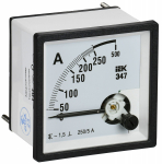 Амперметр Э47 250/5А кл. точн. 1,5 72х72мм IEK Амперметр Э47 250/5А кл. точн. 1,5 72х72мм IEK