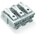 Клеммная колодка 27.3мм 3x2 0.5-2.5мм² 24А 500В белый Wago