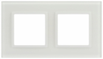 Рамка для розеток и выключателей ЭРА Elegance 14-5102-01М на 2 поста, стекло, белый матовый+бел. Рамка для розеток и выключателей ЭРА Elegance 14-5102-01М на 2 поста, стекло, белый матовый+бел.
