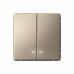 Выключатель 2кл с подсв с/у шампань механизм быстрозажим ArtGallery Systeme Electric (1/20)