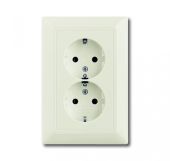 Розетка ABB Basic 55 2-мест. в сборе с корпусом с З/К скр. уст-ки16А 220-250В IP20 белый Розетка ABB Basic 55 2-мест. в сборе с корпусом с З/К скр. уст-ки16А 220-250В IP20 белый