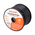 Провод ПГВА 1х2,5 (100м/бухта) черный REXANT (1/1)