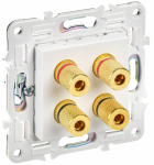 Розетка аудио 4гн с/у белый арктический механизм SK-A01W SKANDY IEK (1/10/100)
