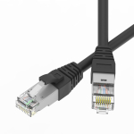 Патч-корд экранированный SLIM CAT6A S/FTP 4х2, 28 AWG, LSZH, чёрный, 1,5м