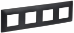 Рамка 4гн черный SK-F04Bl SKANDY IEK (1/10/100)