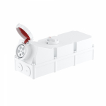 Розетка настенная с мех-ой блокировкой и боковым расположением разъема IP67 125А 3P+E+N 400В Розетка настенная с мех-ой блокировкой и боковым расположением разъема IP67 125А 3P+E+N 400В