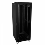 Шкаф напольный разобранный 19 IT-CQE-N 32U 600x1000мм, крыша с вырубкой, дверь перф. и перф., одинарные боковые панели, черный RAL9005 Шкаф напольный разобранный 19 IT-CQE-N 32U 600x1000мм, крыша с вырубкой, дверь перф. и перф., одинарные боковые панели, черный RAL9005