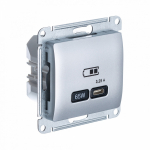 Розетка 1гн USB C с/у алюминий механизм высокоскор.заряд. QC PD Glossa Systeme Electric Розетка 1гн USB C с/у алюминий механизм высокоскор.заряд. QC PD Glossa Systeme Electric