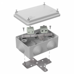 Коробка огнестойкая для о/п 40-0340-FR6.0-4 Е15-Е120 RAL7035 120х80х50 (20 шт/кор) Промрукав