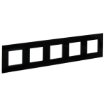 Рамка 5гн стекло черный  SK-F25Bl SKANDY IEK (1/10/100)