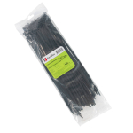 Хомут кабельный (стяжка) 300ммx4.8мм с внутр. зубчатым зацеплением пластик черный макс.d охвата82мм Fortisflex