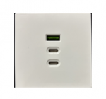 ARL NOBE USB Розетка тип А+С+С софт-тач золотой песок SCT-MUACC-SFPL-FC-GD (65W, QC3) (Arlight, -)
