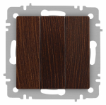 Выключатель 3кл с/у венге механизм 6-106-10 Accent Intro (1/10/200)