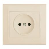 Розетка 1гн с З/К с/у крем 16А Defne Makel (1/12/120)