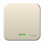 Выключатель 1кл с подсв о/у молочный Blanca Schneider Electric