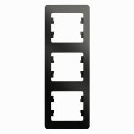 Рамка 3гн антрацит вертикальная Glossa Systeme Electric