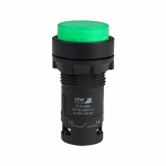 Кнопочный выкл. в сборе плоск., 1 упр. элемент зеленый 0НО 1НЗ 1переключ. IP40 с подсветкой, КЭАЗ