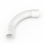 Соединитель угловой белый d20 мм (5шт/300шт уп/кор) Промрукав