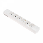 Колодка 6гн с З/К белая 16А PREMIUM REXANT