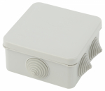 Коробка разветвительная о/у серая с 6 кабельными вводами 100х100х50 IP55 KORz-100-100-50-6gv ЭРА (1/48)