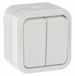 TORS Выключ. двухкл. прох. 10А IP55 TS325 белый IEK