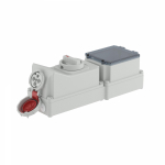 Розетка настенная с механической блокировкой и DIN-рейкой на 6 модулей IP67 63А 3P+E 400В Розетка настенная с механической блокировкой и DIN-рейкой на 6 модулей IP67 63А 3P+E 400В