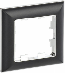 Рамка 1гн хром/черный РУ-1-Бр BRITE IEK (5/100)