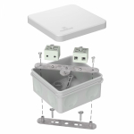 Коробка огнестойкая для о/п двухкомпонентная 60-0210-FR6.0-4 Е15-Е120 RAL7035 80х80х40 Промрукав