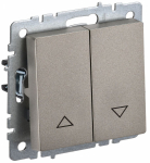 Выключатель управления жалюзи 2кл с/у шампань механизм ВС10-1-5-БрШ BRITE IEK (1/10/100) Выключатель управления жалюзи 2кл с/у шампань механизм ВС10-1-5-БрШ BRITE IEK (1/10/100)