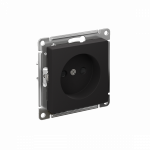 ATLASDESIGN РОЗЕТКА без заземления со шторками, 16А, механизм, КАРБОН