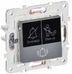SKANDY Кнопка звонка с инд. отел. 10А SK-V17Gr сер. IEK