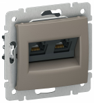 IEKVALENA Роз. комп. 2-я RJ45 кат.5Е UTP 6945351 капуч. IEK IEKVALENA Роз. комп. 2-я RJ45 кат.5Е UTP 6945351 капуч. IEK