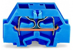 Клеммная колодка 28мм 1x4 0.08-2.5мм² 24А 500В термопласт синий Wago Клеммная колодка 28мм 1x4 0.08-2.5мм² 24А 500В термопласт синий Wago
