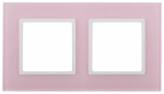 Рамка 2гн стекло розовый/белый 14-5102-30 Elegance ЭРА
