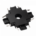 Шинопровод MTR16 CX-BL Коннектор черный X-обр. Jazzway