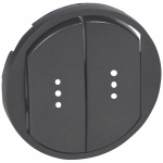 Клавиша двойная с подсв графит Celiane Legrand  (1/10)