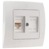 Розетка 1гн комп RJ45 с/у белый кат.5е Lilium Natural Kare Makel (1/12/120) Розетка 1гн комп RJ45 с/у белый кат.5е Lilium Natural Kare Makel (1/12/120)