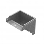 Поворот вертикальный вниз к лотку 150х50, толщ. 1,0 мм, гор. цинк Поворот вертикальный вниз к лотку 150х50, толщ. 1,0 мм, гор. цинк