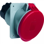 Розетка силовая (CEE) панельная фланцевая 5Р 104x104 400 В (50+60 ГЦ) КРАСНАЯ 6ч пластик IP44 ABB Розетка силовая (CEE) панельная фланцевая 5Р 104x104 400 В (50+60 ГЦ) КРАСНАЯ 6ч пластик IP44 ABB