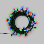 Гирлянда Мультишарики 20м, 200LED, диаметр 15мм, IP44, зеленый провод, свечение мульти (RG/RB), мигание, 230В NEON-NIGHT