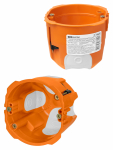 Установочная коробка СП D73х65 мм, 2-х компон., саморезы, пл. лапки, IP30, оранж., инд. штрихкод TDM Установочная коробка СП D73х65 мм, 2-х компон., саморезы, пл. лапки, IP30, оранж., инд. штрихкод TDM