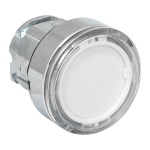 Исполнительный механизм кнопки XB4 белый плоский возвратный без фиксации, с подсветкой IP65 EKF