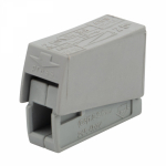 Строительно-монтажная клемма СМК 224-101 для светильника на 1 проводник (1,0-2,5)/(0,5-2,5) мм², серая (10 шт./уп.) REXANT