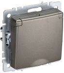 Розетка 1гн с З/К с крыш. шторки с/у шампань механизм 16А IP44 РСбш10-3-44-БрШ BRITE IEK (1/10/100) Розетка 1гн с З/К с крыш. шторки с/у шампань механизм 16А IP44 РСбш10-3-44-БрШ BRITE IEK (1/10/100)