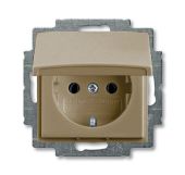 Розетка ABB Basic 55 1-мест. механизм с накладкой с З/К скр. уст-ки16А 220-250В с крышкой IP20 шампань Розетка ABB Basic 55 1-мест. механизм с накладкой с З/К скр. уст-ки16А 220-250В с крышкой IP20 шампань