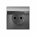 ArtGallery Сталь Розетка с заземл. со шторк. с крышк., 16А, IP20, механизм, быстрозажим. клем. ArtGallery Сталь Розетка с заземл. со шторк. с крышк., 16А, IP20, механизм, быстрозажим. клем.